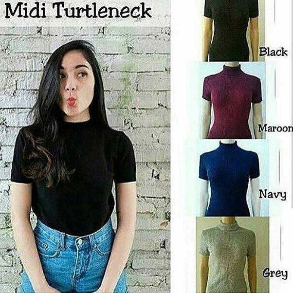➦ Midi turtleneck / atasan midi / atasan turtleneck ➭