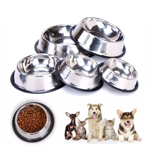 Mangkok Stainless Steel 26 cm Mangkuk Tempat Makan Minum Kucing Anjing