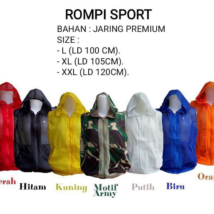 Jual Rompi Jaring Rompi Senam Rompi Sport Rompi Senam Murah