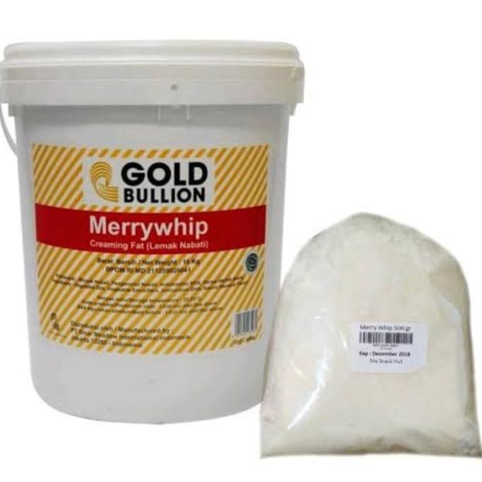 

Promo Awal tahun Merry Whip / Mentega Putih Gold Bullion repack 500 gr / gram Promo Awal tahun