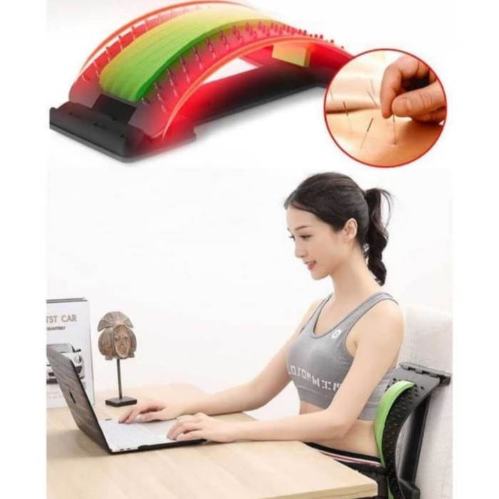 Back Massager Magic Stretcher Lumbar Support Spine Waist Pain ready