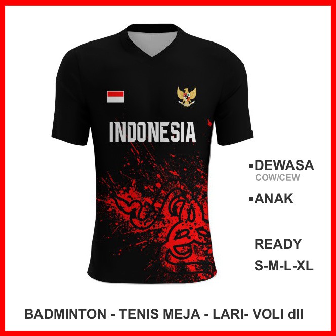 Baju Kaos Jersey Olahraga Badminton Pingpong Volly 8 - Jersey Custom