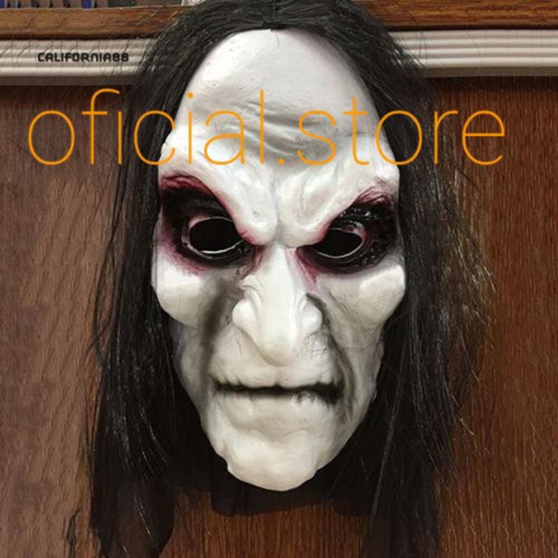 topeng nenek sihir keriput bahan lentur nenek sihir