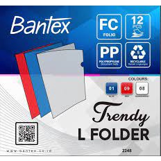 Bantex L Folder Ukuran Folio 2248 - Map Bening Transparan L / clear sleeves