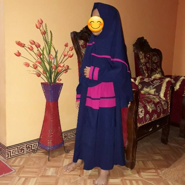 GAMIS SYAR'I ANAK By Assyabiya Kids  GAMIS MAJEEDA Navy