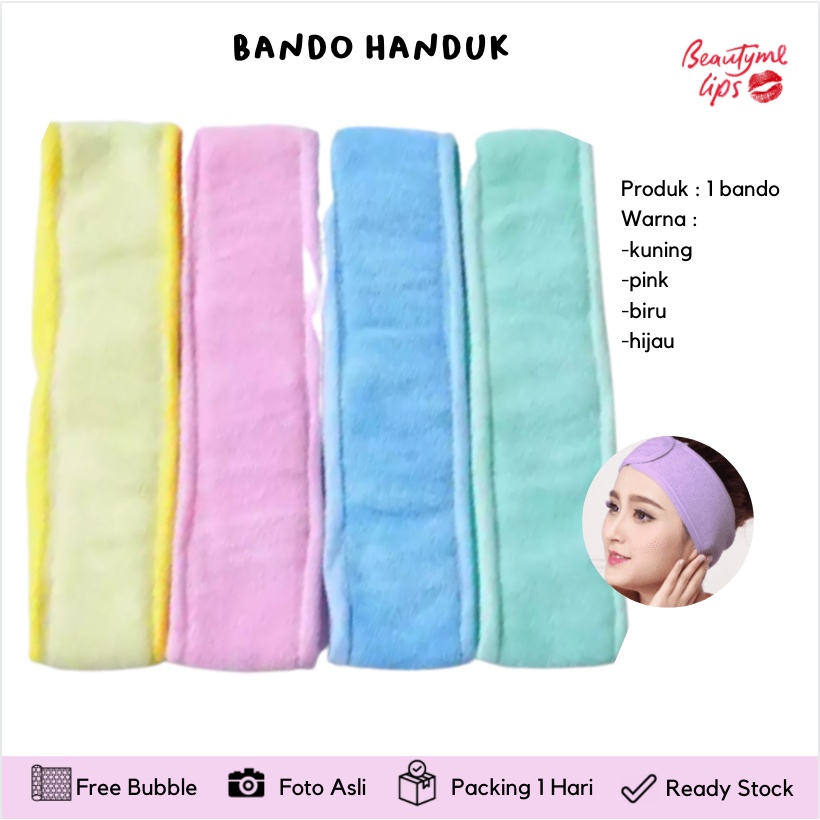 Hair BAND MASKER / bandana bando mandi / bahan handuk / bandana headband cuci muka masker wajah