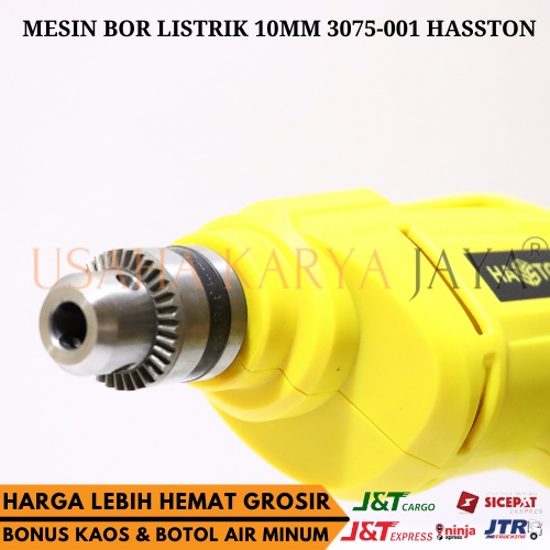 JUAL Mesin Bor 10mm 3075-001 HASSTON ORIGINAL TERBARU Bor Listrik Electric Drill Mesin Bor Tangan Listrik Produk Original Produk Terbaru Produk Tebaik  Produk Termurah  Mesin Bor Besi Bor Beton Bor Kayu  Bor Tembok Produk Terlaris Usahakaryajaya