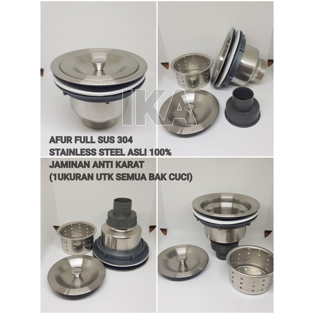 AFUR BAK CUCI PIRING STAINLESS/AFUR KERANJANG BAGUS/AFUR CUCI PIRING SUS 304 ASLI TAHAN KARAT KOROSI TERMURAH SUPER PAKET KOMPLIT BAK WASTAFEL