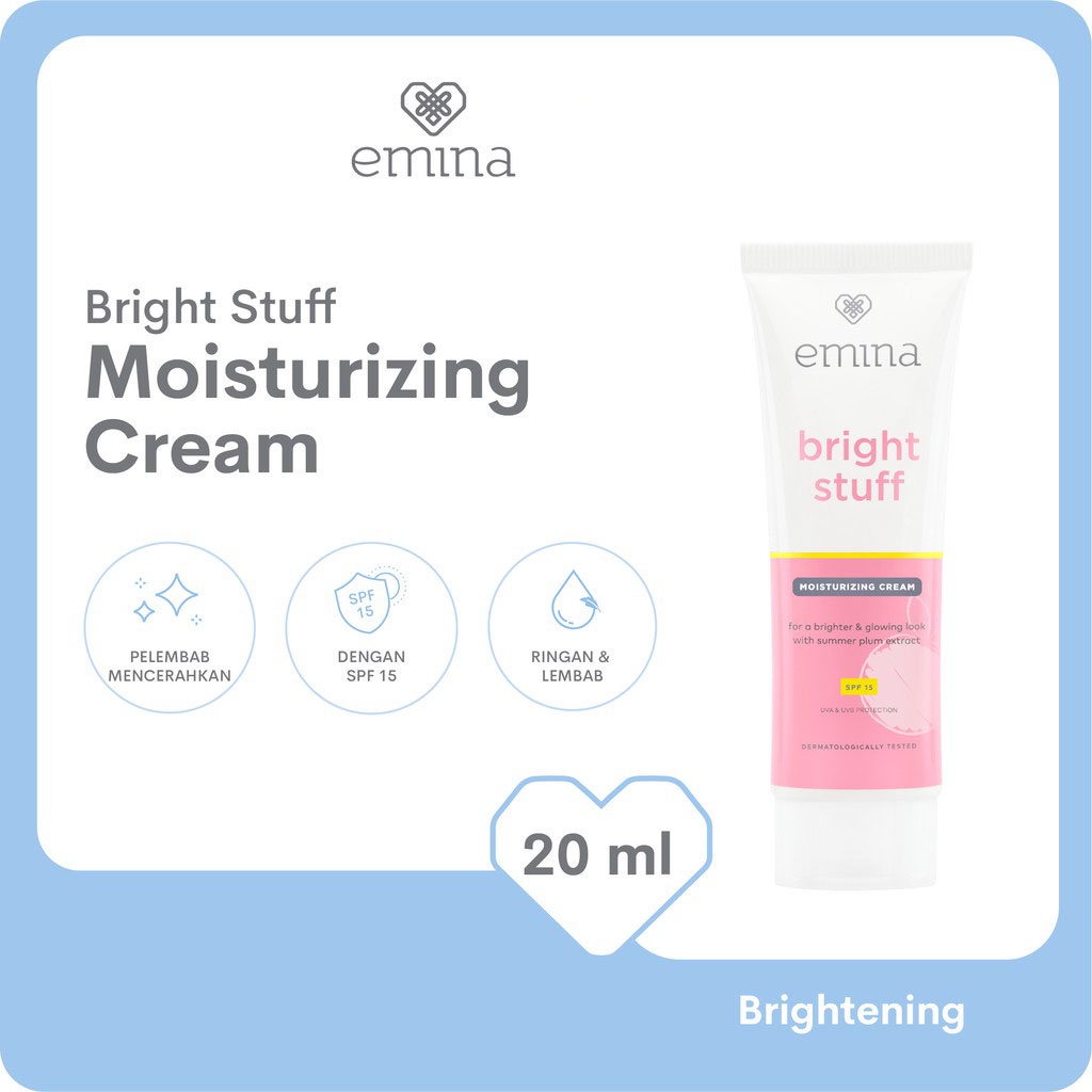 EMINA Bright Stuff Bundle Face Scrub dan Moisturizing Cream