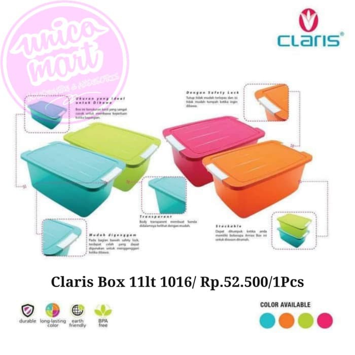 Claris Armax Kotak Penyimpanan / Container Box 10 Liter (1016)