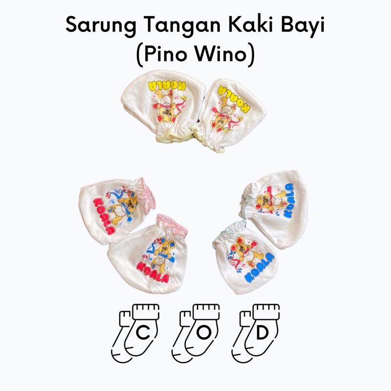 Sarung Tangan Kaki Bayi (SARTAKI KATUN 100% / PINO WINO)