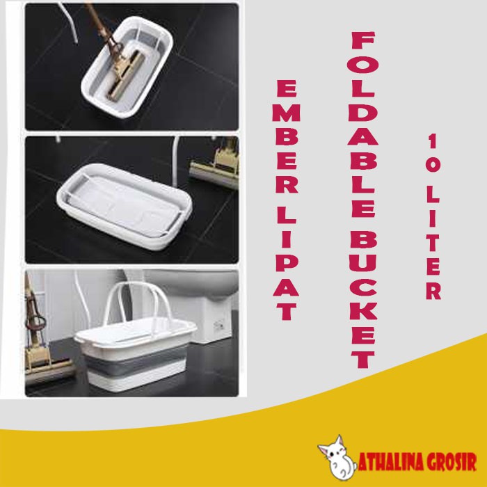 Ember Besar Kamar Mandi Ember Plastik Besar Ember Lipat Baskom Lipat Water Bucket