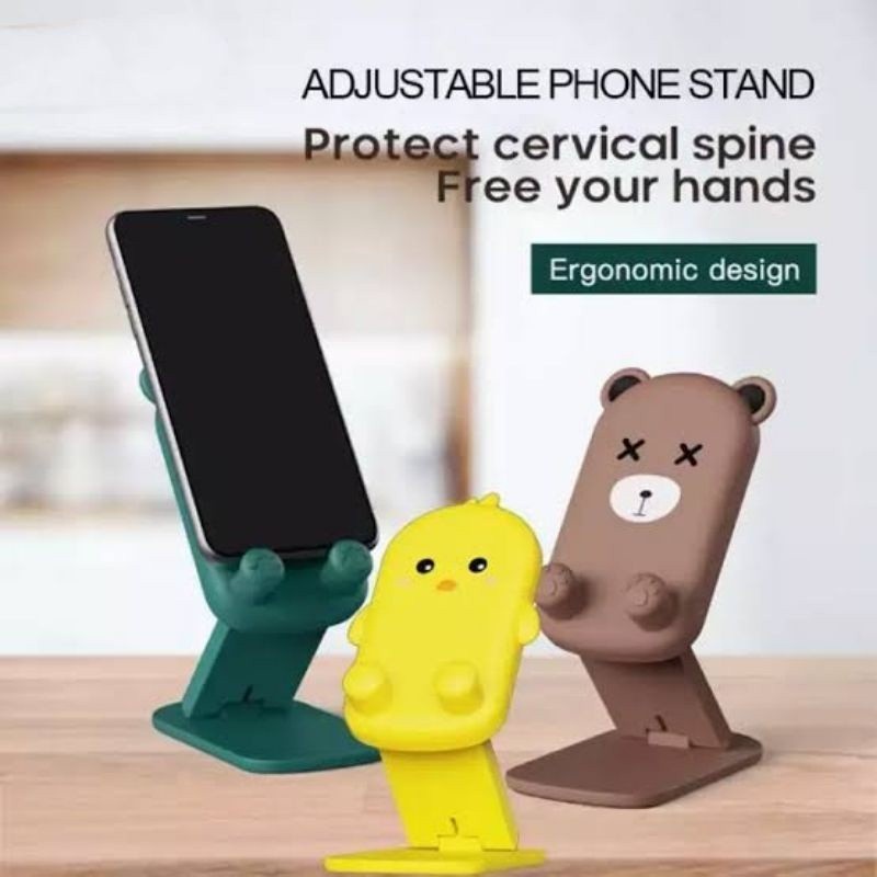 Phone Stand Desktop Karakter HD-40 Folding Dudukan HP Holder Meja Lipat Standing