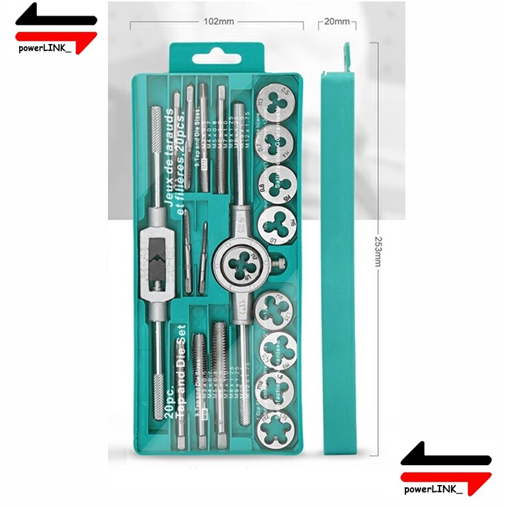 Tap Die Set 20pcs - Alat Snai dan Tap Ulir Dart Mur Baut - Alat Senai