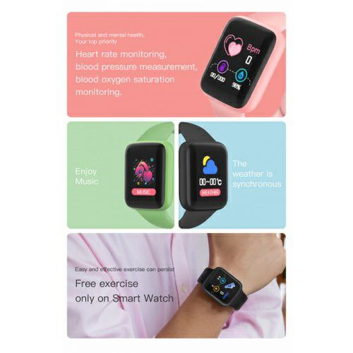 Smartwatch Y68 Macaron / Jam Tangan Smart Watc D20S Candy Digital Olahraga Pria Wanita Bluetooth For Android IOS