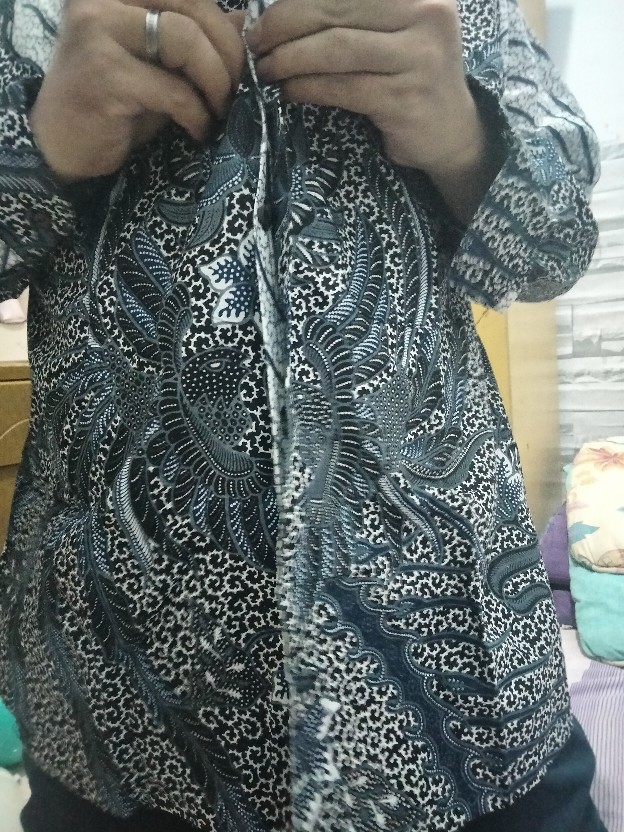 (ada Anak) Couple Batik Anjella Hauw Payet Selendang Tulle Halus Lengan Panjang