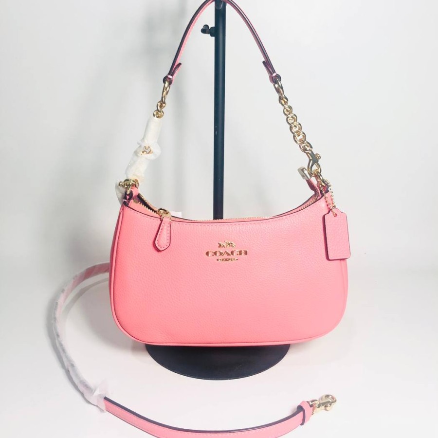 NEW TAS WANITA CO4CH  TERY SHOULDER BAG PEBLEEP PINK LEMONDE