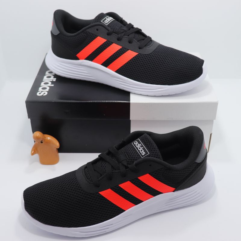 Sepatu Adidas Original LITE RACER 2.0/EG9831 - Black/Orange (Size 42⅔)