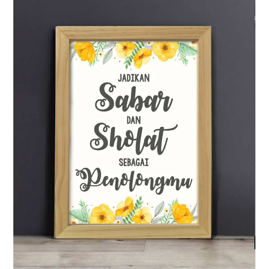 Jual Poster Islamic Quote - Jadikan Sabar dan Sholat Sebagai Penolongmu