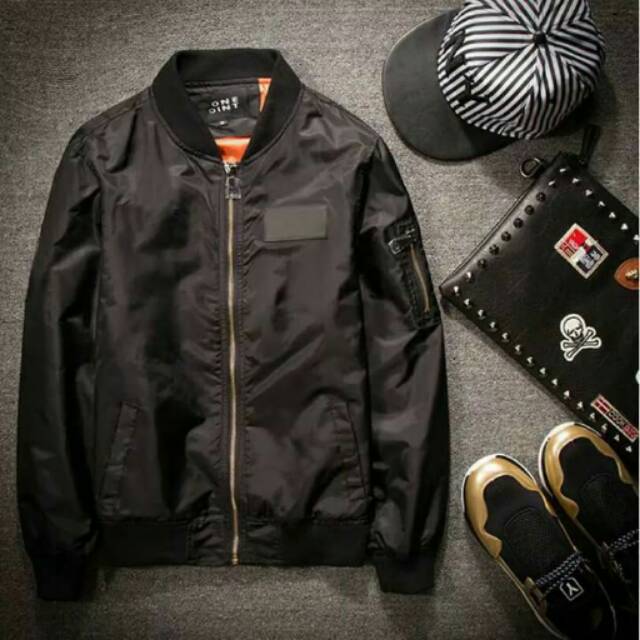 Jaket bomber pria coklat