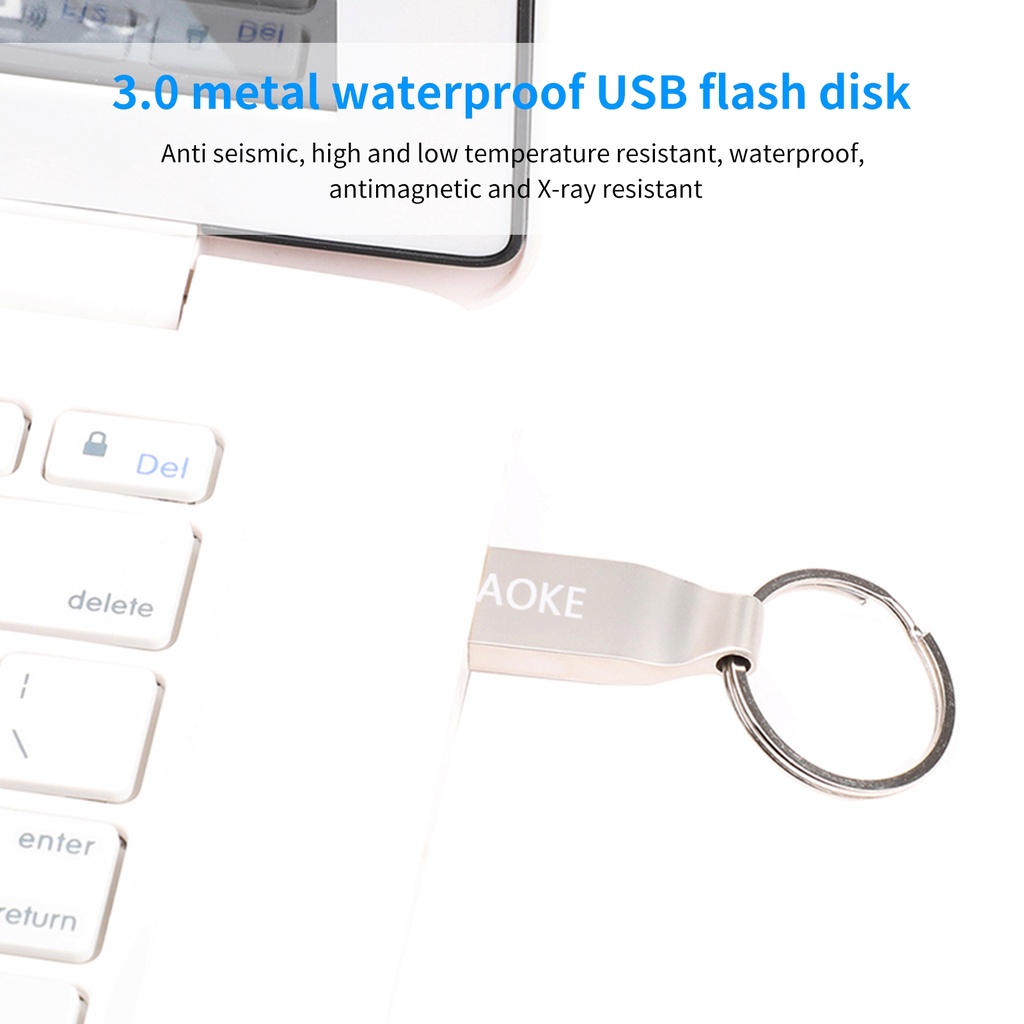 Flashdisk USB 3.0 1TB 2TB Kecepatan Tinggi Bahan Metal Anti Air Untuk Komputer