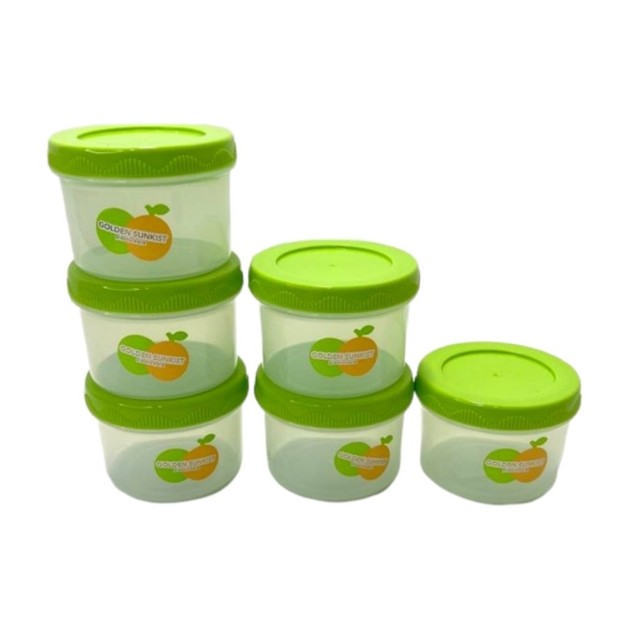 Toples Bulat Kecil TBK-1123 Golden Sunkist / Toples Sambal / Kosmetik / Wadah Tempat Bumbu Dapur