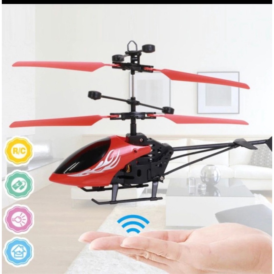 Helikopter Mainan Anak Sensor Tangan Plus Remote