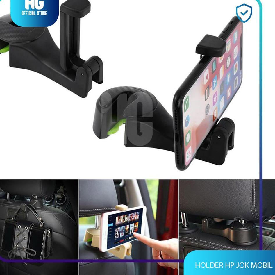 ➻ HOLDER HP JEPIT JOK MOBIL MULTIFUNGSI KAIT GANTUNGAN UNTUK BELAKANG JOK MOBIL ✫