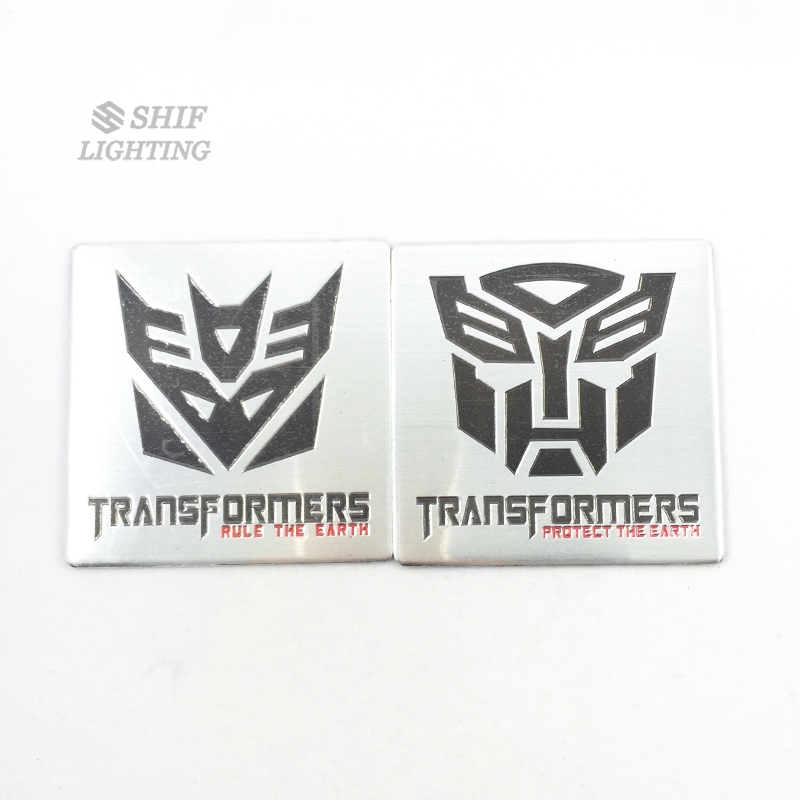 1pc Stiker Emblem Logo Transformer Bahan Aluminum Untuk Motor