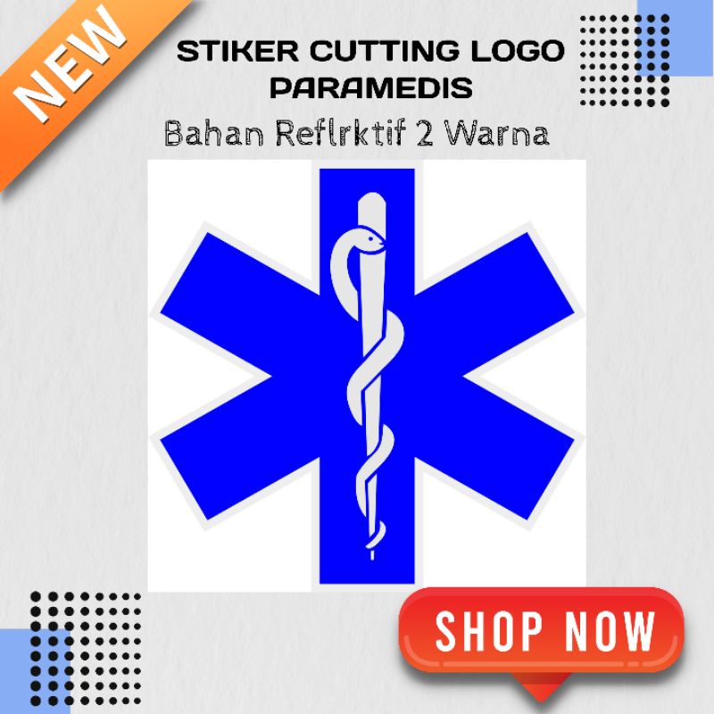 

Stiker Cutting Logo Paramedis Ukuran 12 x 12 cm Reflektif Memsntullkan cahaya Dua Warna