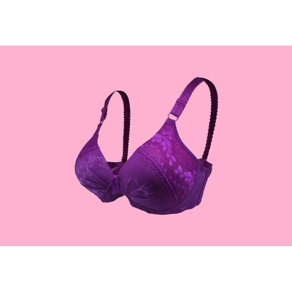 RUMI | TOKO KL BH Bra BUSA PREMIUM TIPIS TANPA KAWAT CUP SETARA B - C KAIT / KANCING 3 size 36-42B ART SAY YES PINK PINK