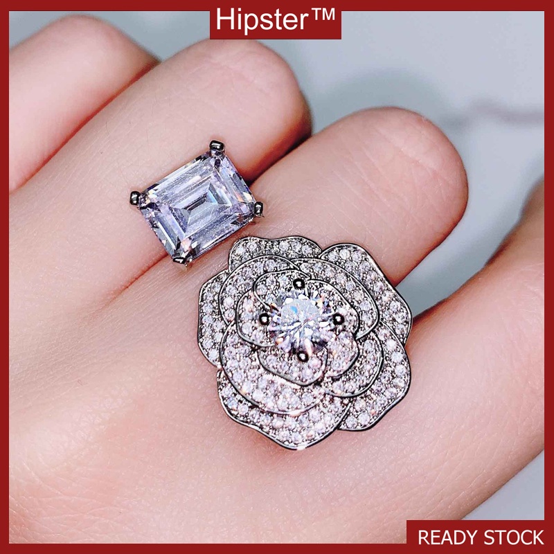 Personalized Rose Shape Full Diamond Ring