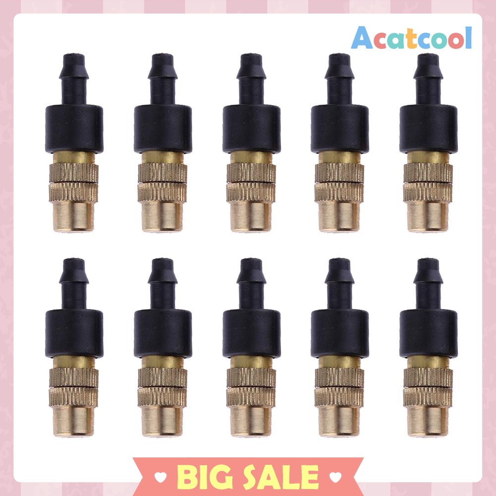 10pcs 4/7PVC Brass Sprinkler Head Garden Tool Spray Misting Nozzle