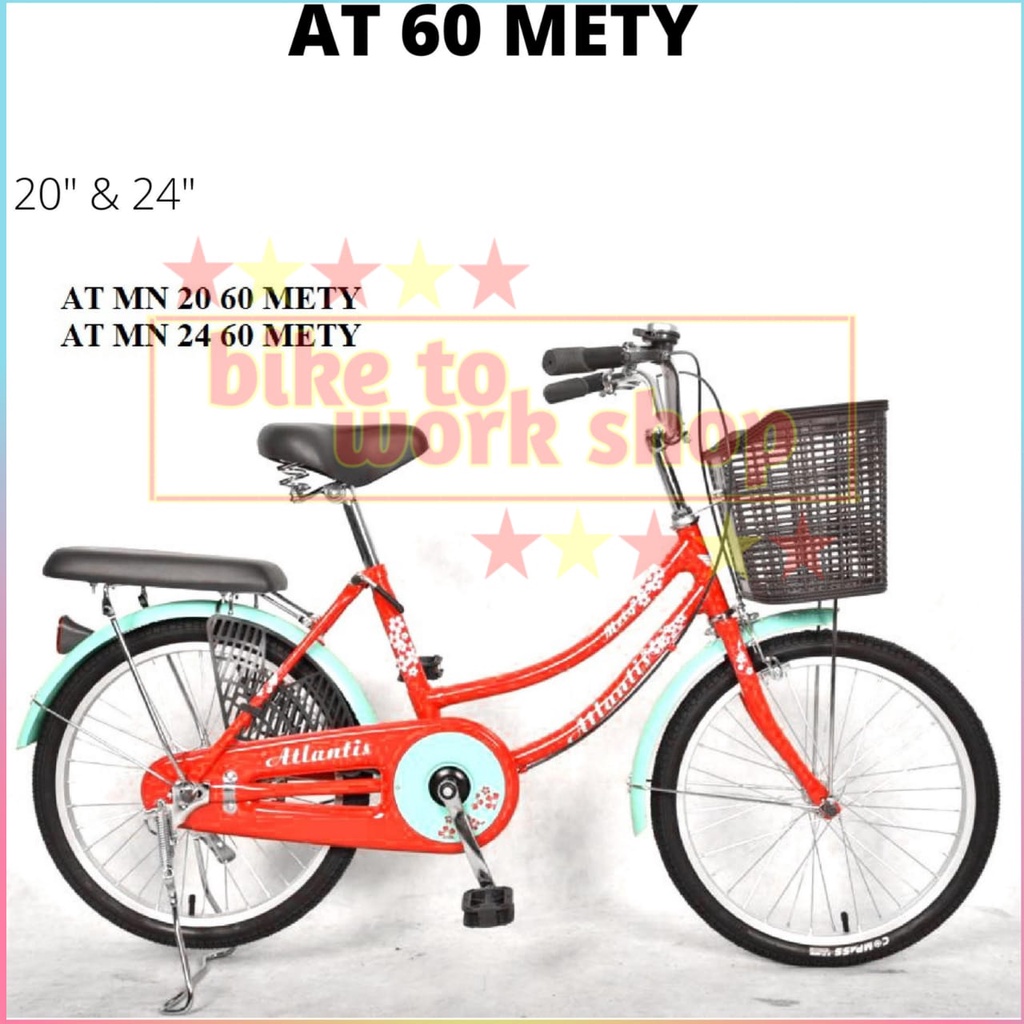 [EKA JAAYA SEPEDA] SEPEDA MINI DEWASA ATLANTIS OK METY 20 24 26 KERANJANG CITYBIKE CTB WANITA