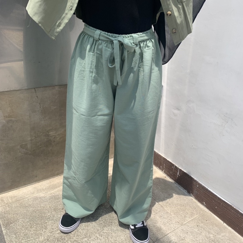 KULOT LINEN PREMIUM WARNA MINT || KULOT WARNA KALEM HARGA TERJANGKAU