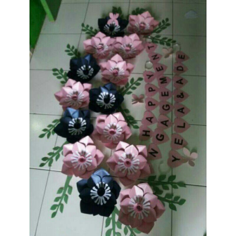 

Paper flower(siapkirim)14pcs +tulisan