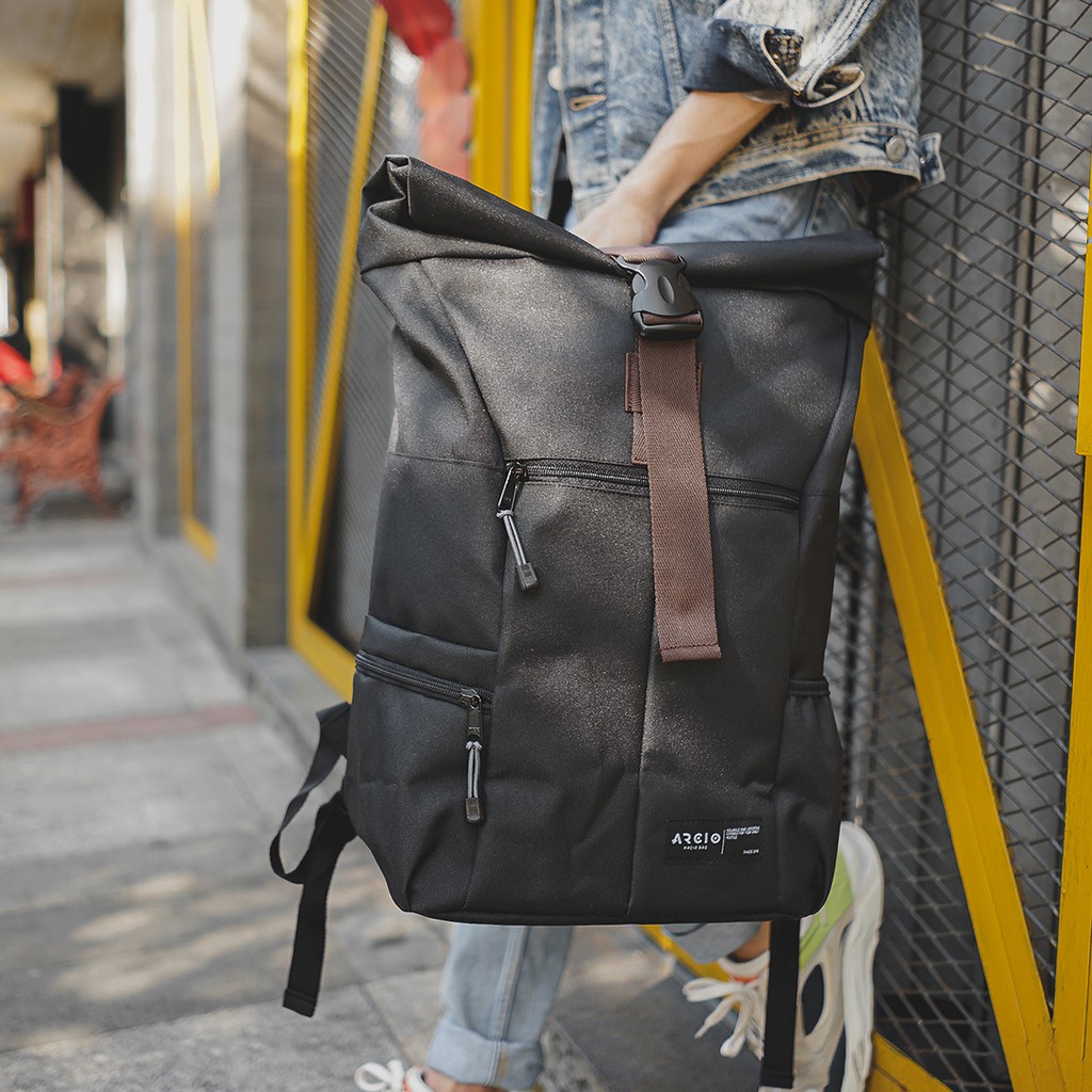 THEO BLACK |MNM x ARCIO| Backpack Tas Ransel Pria FREE RAINCOVER - ORI