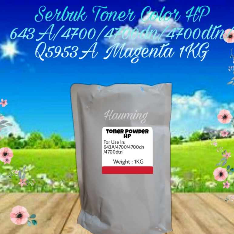 Serbuk Toner Powder Color HP 643A 4700 4700DN 4700DTN 4700N 4700PH+ Q5953A Magenta 1kg