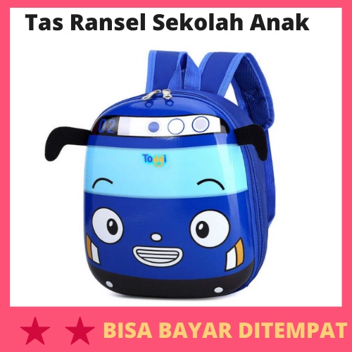 Tas Ransel Sekolah Anak Backpack Model Bus Tayo / Tas Ransel Punggung Gendong Sekolah  Backpack Tayo