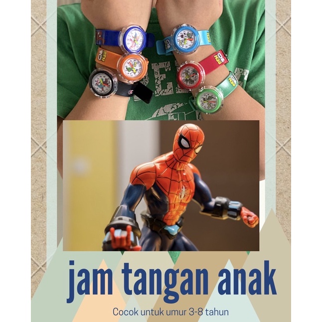 COD Jam Tangan Anak kecil Balita Ben10 Spiderman Mainan anak