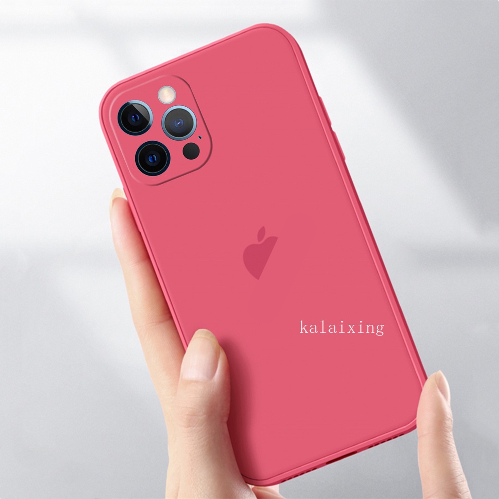 Soft Square Case Silicone 10 Warna for iPhone 12 Mini / Pro / Max 11