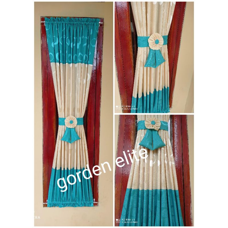 gorden ikat Kupu kupu Kombinasi warna hijau Tosca crem