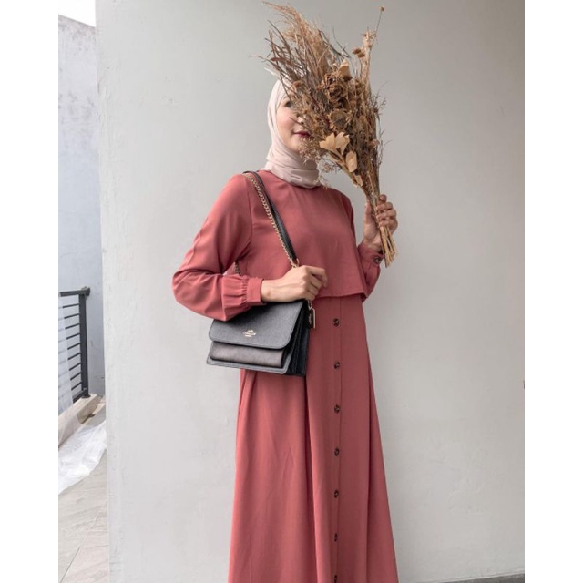 KIREI DRESS by Kaima Official Vikava Dress polos cantik mewah gamis lebaran cantik