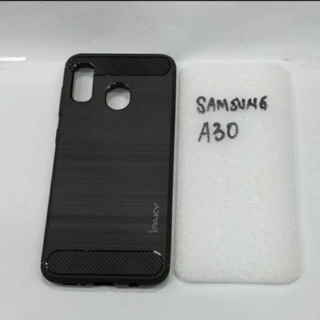 karet SAMSUNG A30 softcase ipaky SAMSUNG A30 silikon karet hitam