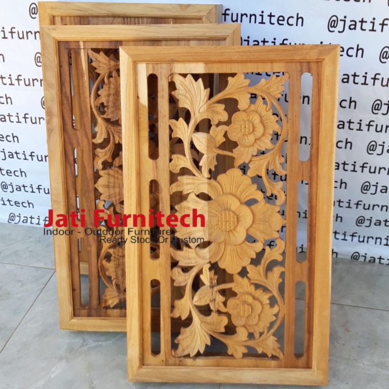 Loster Ukir Kayu Jati // Ukuran 40x66