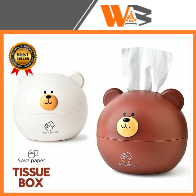 COD Kotak Tisu Gulung Tissue Roll Box Model Bear Tempat Tisu Kering