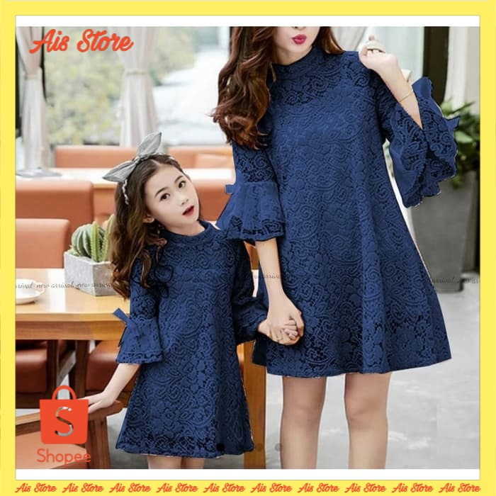 Baju pasangan tanpa ayah, ibu, dan anak Nabila Couple Keluarga ori by najwa Dress Kapel Ibu n Anak