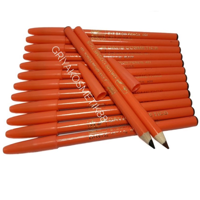 PENSIL ALIS DAVIS ORANGE HITAM &amp; COKELAT [ harga 1pcs ]