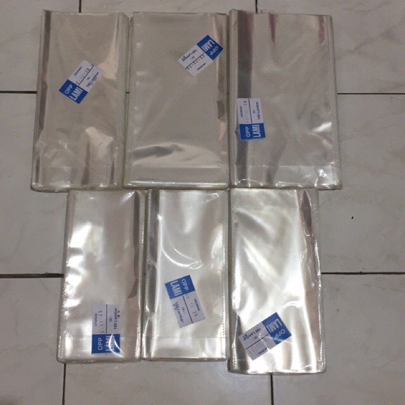 Plastik OPP LAMI gaset / duduk ukuran 13x27 (04) dan 13x30 (04)