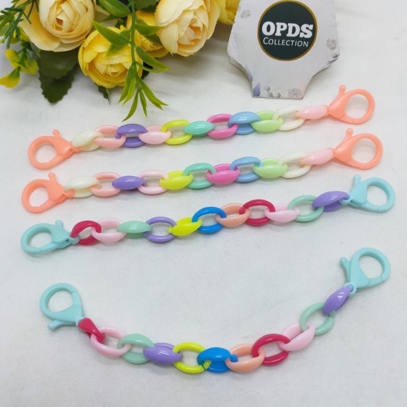 Konektor Masker Rantai Plastik Tali Masker Rantai Kalung Masker Lanyard Strap Mask